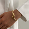 Wholesale Jewelry Retro Exaggerated Irregular Pleated Alloy Bracelet With Electroplating