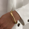 Wholesale Jewelry Retro Exaggerated Irregular Pleated Alloy Bracelet With Electroplating