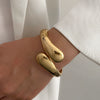 Wholesale Jewelry Retro Exaggerated Irregular Pleated Alloy Bracelet With Electroplating