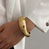 Wholesale Jewelry Retro Exaggerated Irregular Pleated Alloy Bracelet With Electroplating