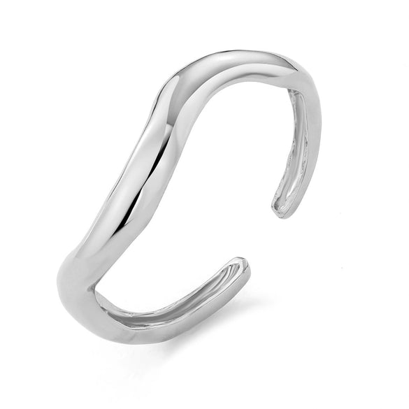 Wholesale Jewelry Retro Exaggerated Irregular Pleated Alloy Bracelet With Electroplating