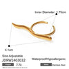 Wholesale Jewelry Retro Exaggerated Stainless Steel Round Geometric Sunflower Open Ring For Women With Electroplating