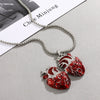 Wholesale Jewelry Retro Fashion Beating Heart Pendant Alloy Necklace With Electroplating