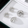 Wholesale Jewelry Retro Fashion Drop Shaped Plastic And Resin Electroplated Ear Bone Clips For Women
