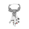 Wholesale Jewelry Retro Fashion Geometric Alloy Pendant Snake Bone Chain Electroplated Women's Necklace