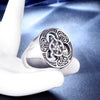 Wholesale Jewelry Retro Fashion Geometric Handmade Titanium Steel Men's Ring