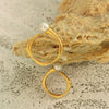 Wholesale Jewelry Retro Fashion Imitation Pearl Opening Ring 316L Stainless Steel Gold Plated Geometric Women's