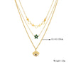 Wholesale Jewelry Retro Fashion Multilayered Goldplated Stainless Steel Heart Eyes Star Pendant Necklace