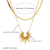 Wholesale Jewelry Retro Fashion Stainless Steel Goldplated Sunflower Earrings And Necklace Set