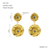 Wholesale Jewelry Retro Fashion Style Star Stainless Steel Electroplated Ochain Necklace Earrings Suit