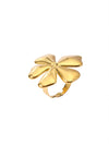 Wholesale Jewelry Retro Floral 304 Stainless Steel Plating Open Rings