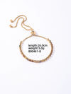 Wholesale Jewelry Retro Fresh Style Leaf Pattern Copper Bracelet With Zircon And Glass