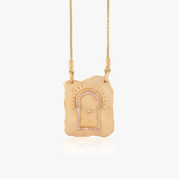Wholesale Jewelry Retro Geometric Copper Goldplated Tarot Butterfly Pendant Necklace