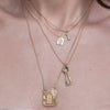 Wholesale Jewelry Retro Geometric Copper Goldplated Tarot Butterfly Pendant Necklace