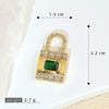 Wholesale Jewelry Retro Geometric Copper Green Stone Pendant With Heart Shape Electroplating