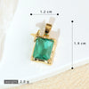 Wholesale Jewelry Retro Geometric Copper Green Stone Pendant With Heart Shape Electroplating