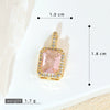 Wholesale Jewelry Retro Geometric Copper Green Stone Pendant With Heart Shape Electroplating