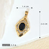 Wholesale Jewelry Retro Geometric Copper Green Stone Pendant With Heart Shape Electroplating