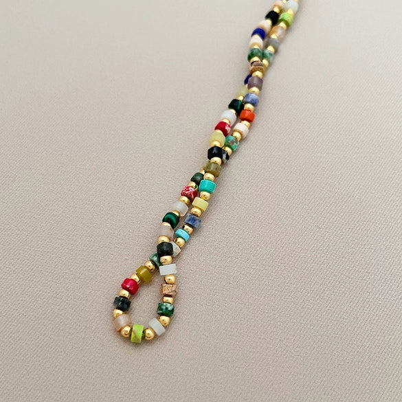 Wholesale Jewelry Retro Geometric Copper Handmade Beaded Necklace For Women