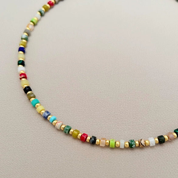 Wholesale Jewelry Retro Geometric Copper Handmade Beaded Necklace For Women