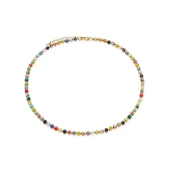 Wholesale Jewelry Retro Geometric Copper Handmade Beaded Necklace For Women