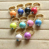 Wholesale Jewelry Retro Geometric Copper Oildropping Electroplated Adjustable Ring For Women