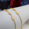 Wholesale Jewelry Retro Geometric Leaf Titanium Steel Goldplated Bracelet