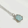Wholesale Jewelry Retro Geometric Oval Pendant Copper Necklace With Mixed Gemstone Setting And Electroplating