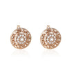 Wholesale Jewelry Retro Geometric Pattern Diamondinlaid Alloy Goldplated Earrings For Women