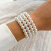 Wholesale Jewelry Retro Geometric Style Pearl Beaded Multilayered Necklace For Women
