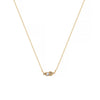 Wholesale Jewelry Retro Geometric Style Twelve Birthstone Titanium Steel Electroplated Ochain Pendant Necklace For Women