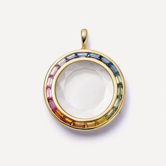 Wholesale Jewelry Retro Geometric Titanium Steel Copper Pendant With Openable Hollow Design Electroplating Unisex