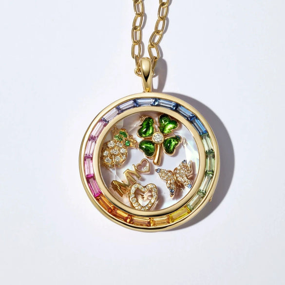 Wholesale Jewelry Retro Geometric Titanium Steel Copper Pendant With Openable Hollow Design Electroplating Unisex