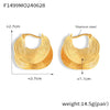 Wholesale Jewelry Retro Geometric 316L Stainless Steel Ushaped Electroplated Earrings