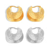 Wholesale Jewelry Retro Geometric 316L Stainless Steel Ushaped Electroplated Earrings