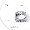 Wholesale Jewelry Retro Geometric Ushaped Titanium Steel Ring Handmade With Electroplating