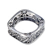 Wholesale Jewelry Retro Geometric Ushaped Titanium Steel Ring Handmade With Electroplating