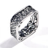 Wholesale Jewelry Retro Geometric Ushaped Titanium Steel Ring Handmade With Electroplating