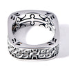 Wholesale Jewelry Retro Geometric Ushaped Titanium Steel Ring Handmade With Electroplating