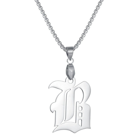 Wholesale Jewelry Retro Gothic Style Titanium Steel Military Nameplate Necklace Pendant With Letters Numbers Text And Polishing Plasma Treatment