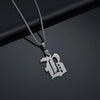 Wholesale Jewelry Retro Gothic Style Titanium Steel Military Nameplate Necklace Pendant With Letters Numbers Text And Polishing Plasma Treatment