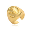 Wholesale Jewelry Retro Hammered Ball Ring Copper With Pearl Setting And Geometric Star Pattern For Women