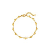 Wholesale Jewelry Retro Heartshaped Titanium Steel Love Chain Necklace Bracelet Set 18K Gold Plated