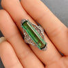 Wholesale Jewelry Retro Hollow Geometric Pattern Green Zircon Copper Ring For Women