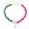 Wholesale Jewelry Retro Imitation Pearl Geometric Pattern Handmade Necklace