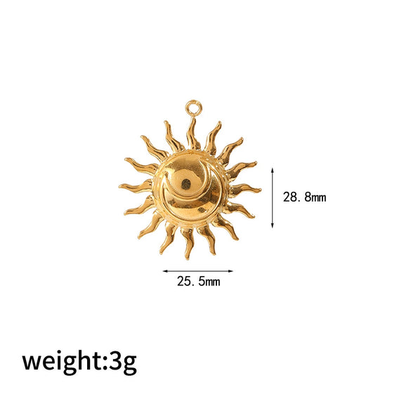 Wholesale Jewelry Retro Ins Style Stainless Steel And Titanium Steel Earrings Bracelet Pendant Necklace With Stars Sun Moon Clouds Universe Pattern Electroplating For Women