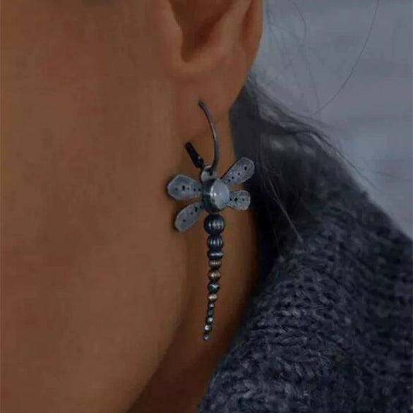 Wholesale Jewelry Retro Insect Dragonfly Alloy Electroplated Women's Earrings