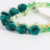 Wholesale Jewelry Retro Irregular Geometric Plastic Resin Organic Glass Beaded Necklace With Electroplating