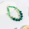 Wholesale Jewelry Retro Irregular Geometric Plastic Resin Organic Glass Beaded Necklace With Electroplating