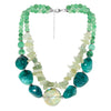 Wholesale Jewelry Retro Irregular Geometric Plastic Resin Organic Glass Beaded Necklace With Electroplating